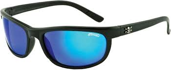Calcutta RP1BM Rockpile Sunglasses Matte Black Frame/Blue Mi