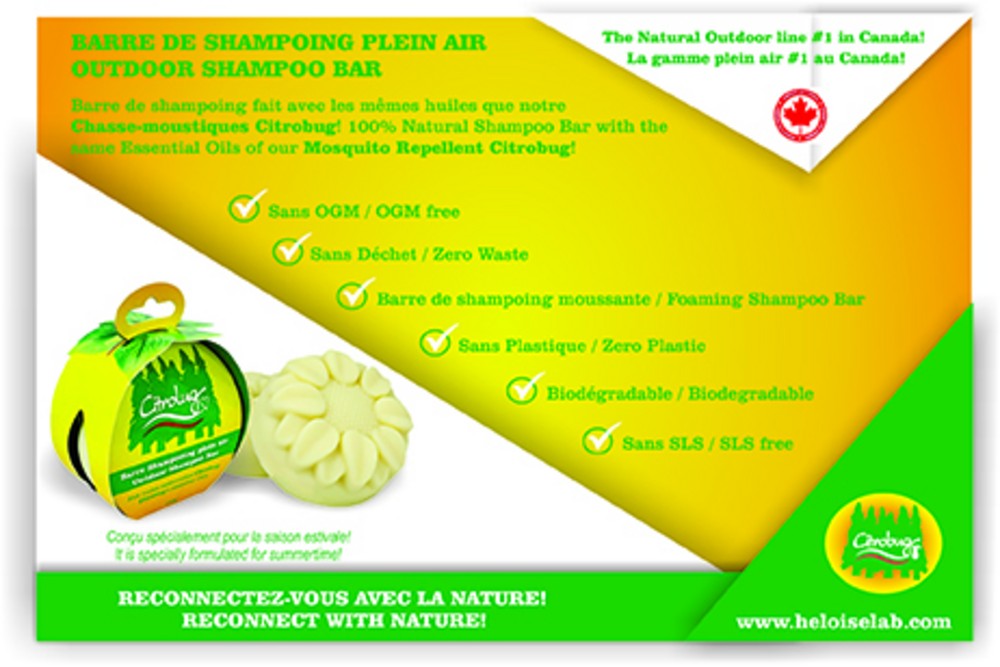 CITROBUG BARRE DE SHAMPOOING PLEIN AIR