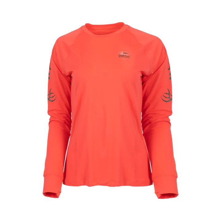 SPORTCHIEF CHANDAIL FEMME TETRA ROSE MANCHES LONGUES