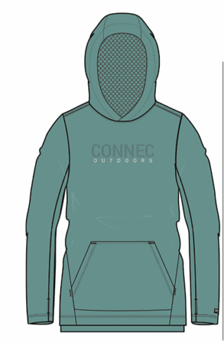 CONNEC HOODIE McKENZIE AVEC FILET FEMME TURQUOISE