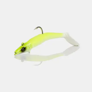 Savage Gear Sandeel Chartreuse White 5 in 4/5 oz Scent Infus