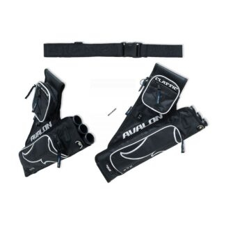 AVALON Classic Hip Quiver 3 Tube Black Grey RH