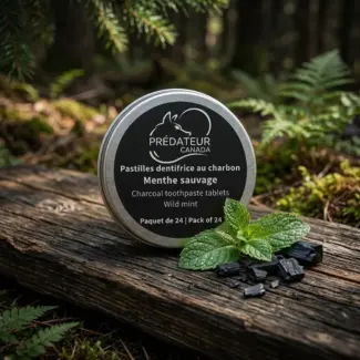 PRÉDATEUR CANADA Pastilles Dentifrice au Charbon