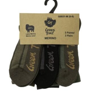 GREEN TRAIL BAS MERINO LARGE PAQUET 3