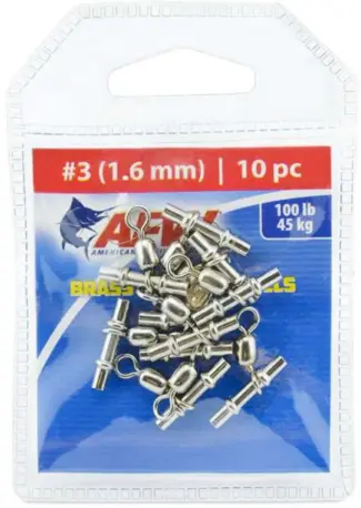 HISEAS Brass Sleeve Swivels 1.6mm Size #3 100lbs